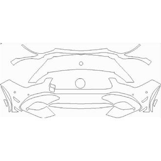 2020- Mercedes CLA Class AMG 45 with Aero pkg. Coupe Front Bumper with Sensors pre cut kit