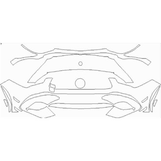 2020- Mercedes CLA Class AMG 45 with Aero pkg. Shooting Brake  Front Bumper without Sensors pre cut kit
