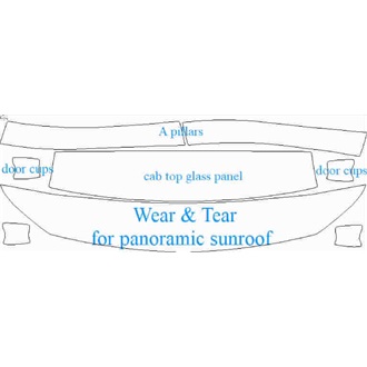 2020- Mercedes CLA Class AMG Line Shooting Brake Wear & Tear for Panoramic Sunroof pre cut kit