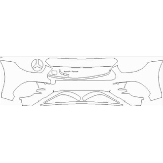 2020- Mercedes E Class AMG E 53 Cabriolet Front Bumper without Sensors pre cut kit