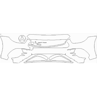 2020- Mercedes E Class AMG E 53 Coupe Front Bumper without Sensors pre cut kit