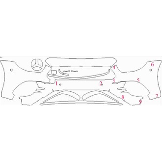 2020- Mercedes E Class AMG E 53 Saloon Front Bumper with Sensors pre cut kit