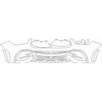 2020- Mercedes GLE Class AMG 53 Coupe Front Bumper without Sensors pre cut kit