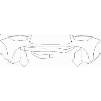 2020- Mercedes GLE Class AMG 63 Coupe Front Bumper without Sensors and Center Camera pre cut kit