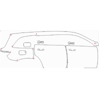 2020- Mercedes GLS Class AMG Line Full Right Side pre cut kit