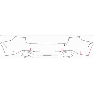 2020- Mercedes GLS Class AMG Line Rear Bumper with Sensors pre cut kit