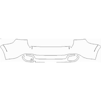 2020- Mercedes GLS Class AMG Line Rear Bumper without Sensors pre cut kit