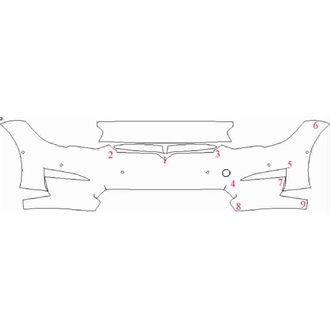 2021- Tesla Model S Long Range, Plaid Front Bumper with Sensors pre cut kit