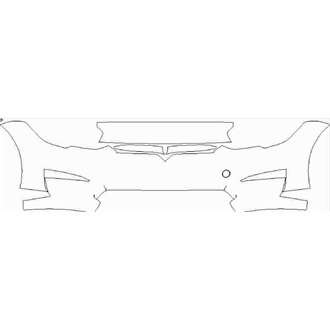 2021- Tesla Model S Long Range, Plaid Front Bumper without Sensors pre cut kit