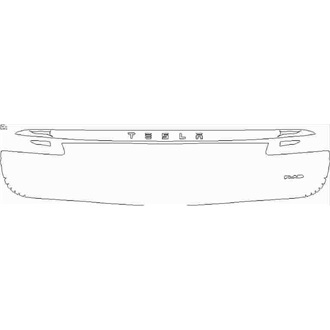 2021- Tesla Model S Long Range, Plaid License Plate Area with "Plaid" Emblem pre cut kit