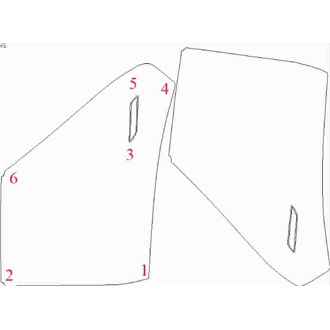 2021- Tesla Model S Long Range, Plaid Rear Doors pre cut kit