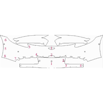 2021- Aston Martin Vantage Coupe Front Bumper with Sensors for Vaned Grille pre cut kit