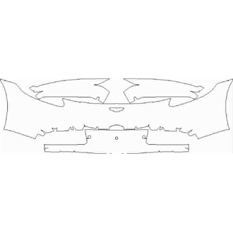 2021- Aston Martin Vantage Coupe Front Bumper without Sensors for Vaned Grille pre cut kit