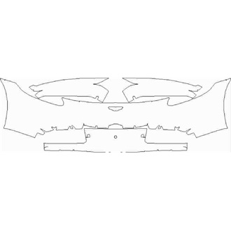 2021- Aston Martin Vantage Coupe Front Bumper without Sensors for Vaned Grille pre cut kit