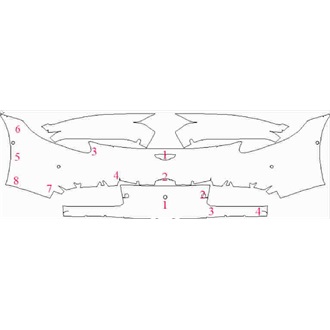 2021- Aston Martin Vantage Roadster Front Bumper with Sensors for Vaned Grille pre cut kit