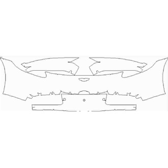 2021- Aston Martin Vantage Roadster Front Bumper without Sensors for Vaned Grille pre cut kit
