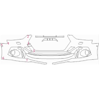 2021- Audi RS5 Coupe Front Bumper with Sensors and Washers pre cut kit