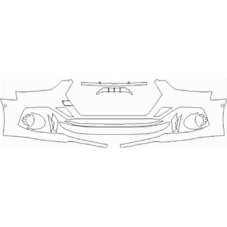 2021- Audi RS5 Coupe Front Bumper with Sensors pre cut kit