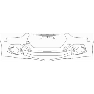 2021- Audi RS5 Coupe Front Bumper without Sensors and Washers pre cut kit