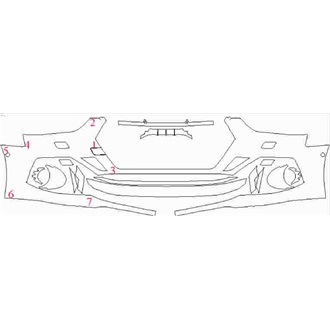 2021- Audi RS5 Sportback Front Bumper with Sensors and Washers pre cut kit