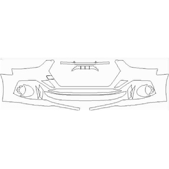 2021- Audi RS5 Sportback Front Bumper without Sensors and Washers pre cut kit