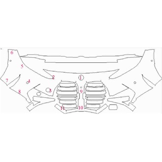 2021- BMW M4 Competition Front Bumper with Sensors and Camera pre cut kit