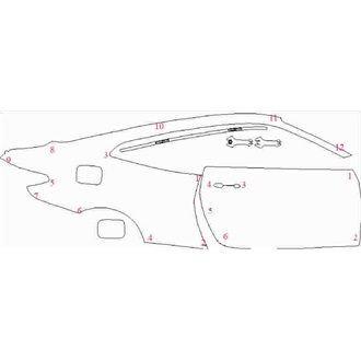 2021- BMW M4 Competition Full Right Side pre cut kit