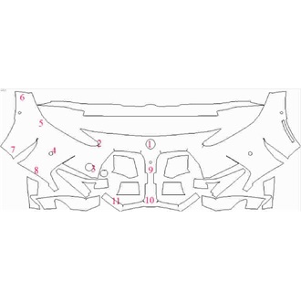 2021- BMW M4 Competition with M Carbon Package Front Bumper with Sensors and Camera pre cut kit