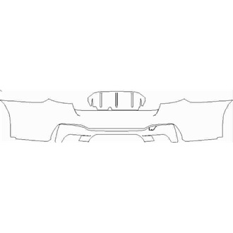 2021- BMW M5 Base/Competition Rear Bumper without Sensors pre cut kit