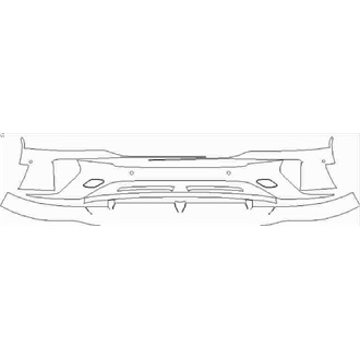 2021- Bentley Bentayga Speed Front Bumper with Sensors pre cut kit