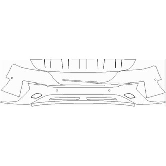 2021- Bentley Bentayga V8, Hybrid Front Bumper with Sensors pre cut kit