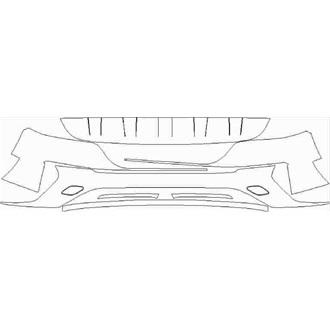 2021- Bentley Bentayga V8, Hybrid Front Bumper without Sensors pre cut kit