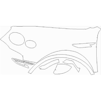 2021- Bentley Bentayga V8, Hybrid Left Side Fender pre cut kit