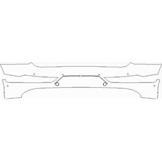 2021- Bentley Bentayga V8, Hybrid Rear Bumper with Sensors pre cut kit