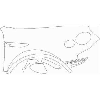 2021- Bentley Bentayga V8, Hybrid Right Side Fender pre cut kit