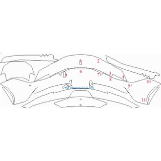 2021- Ferrari SF90 Spider Front Bumper with 4 Sensors pre cut kit