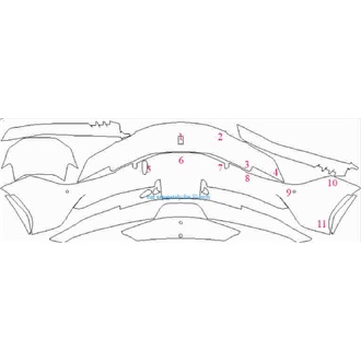 2021- Ferrari SF90 Strider Front Bumper with 4 Sensors pre cut kit