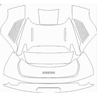 2021- Ferrari SF90 Strider Rear Deck Lid with Carbon Spoiler pre cut kit