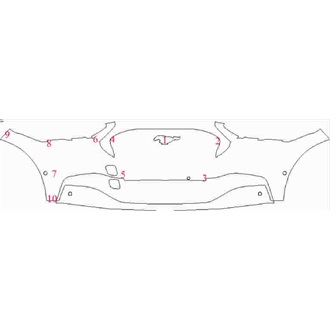 2021- Ford Mustang Mach-E Base Front Bumper with Sensors and Center Camera pre cut kit