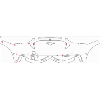 2021- Ford Mustang Mach-E First Edition, AWD Front Bumper with Sensors and Center Camera pre cut kit