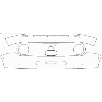 2021- Honda E Advanced, Base Front Bumper with Sensors and Camera pre cut kit