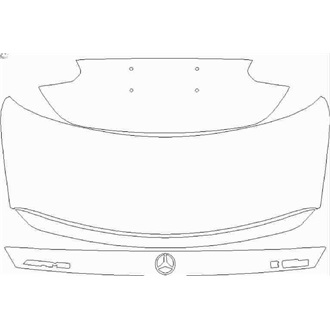 2021- Mercedes E Class E63S Saloon Rear Deck Lid with Spoiler with "AMG" and "E 63S" Emblems pre cut kit