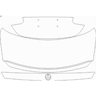 2021- Mercedes E Class E63S Saloon Rear Deck Lid with Spoiler without Emblems pre cut kit