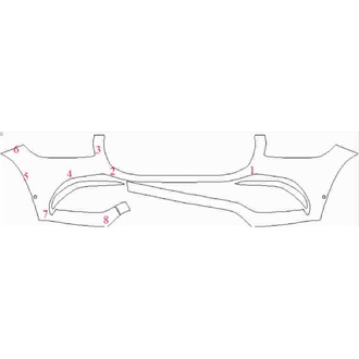 2021- Mercedes GLS Maybach Front Bumper with Sensors pre cut kit