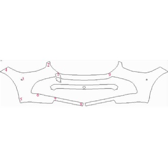 2021- Mercedes S Class Base Saloon Long Wheelbase Front Bumper with Sensors pre cut kit