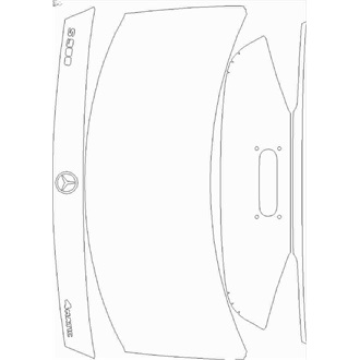 2021- Mercedes S Class Base Saloon Long Wheelbase Rear Deck Lid with "S500" and "4matic" Emblems pre cut kit