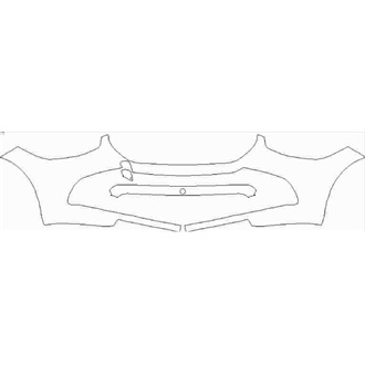 2021- Mercedes S Class Base Saloon Standard Wheelbase Front Bumper without Sensors pre cut kit