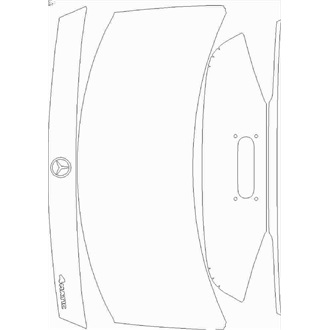 2021- Mercedes S Class Base Saloon Standard Wheelbase Rear Deck Lid with "4matic" Emblem pre cut kit