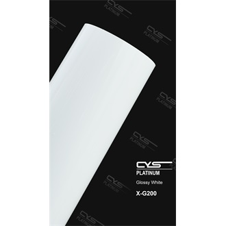 CYS Glossy White car wrapping film 1,52x18m