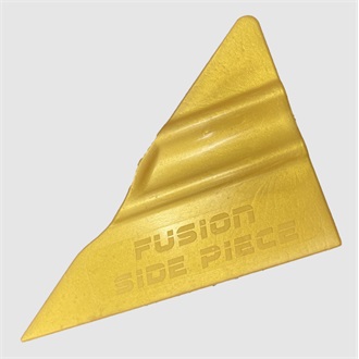 Fusion Gold Side Piece squeegee with a pointed edge design in golden colour, 10 cm